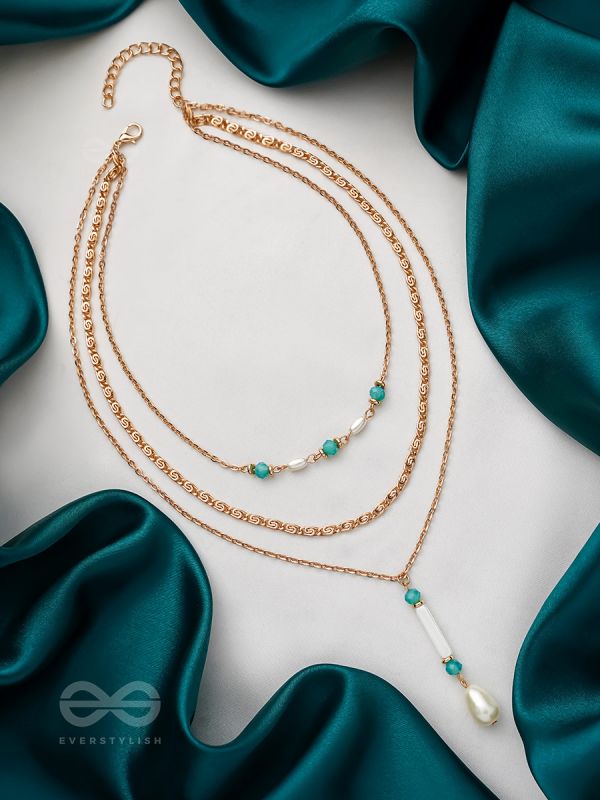 Heaven's Fall- Golden Embellished Necklace 