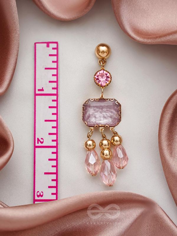 The Drip Painting- Golden Embellished Earrings