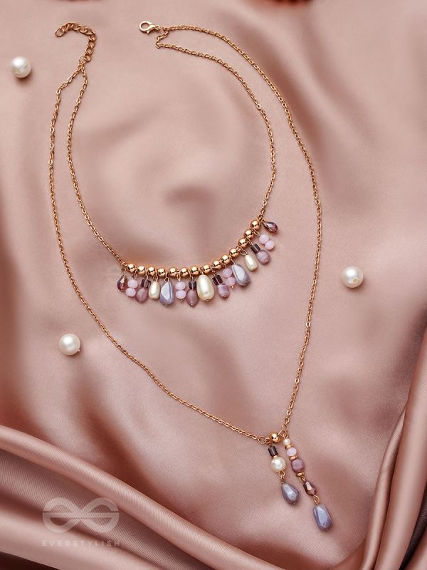 The Grey Storm- Golden Layered Necklace With Anti-Tarnish Coating