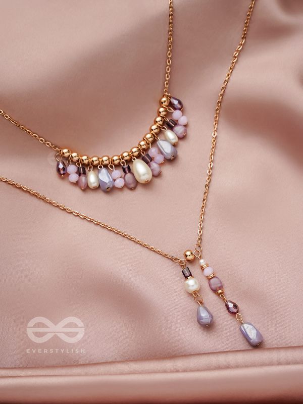 The Grey Storm- Golden Layered Necklace With Anti-Tarnish Coating