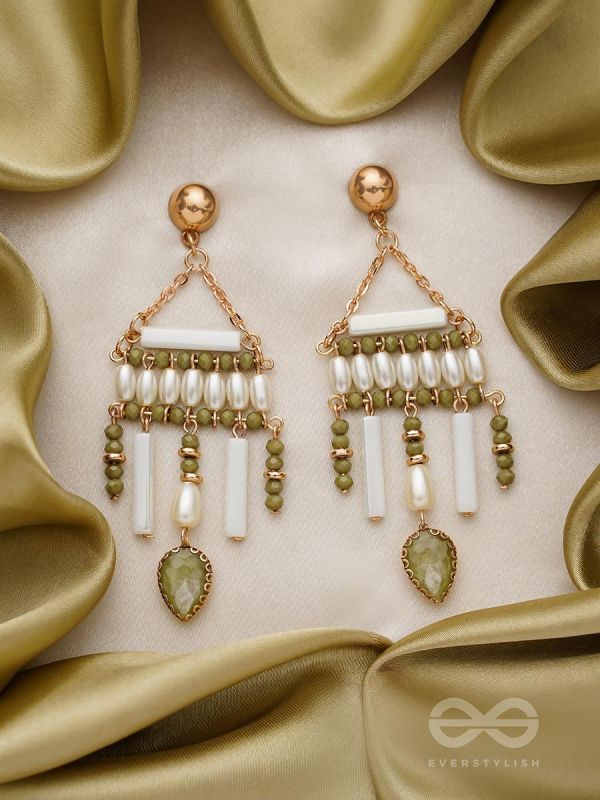 The Mayan Temple- Golden Embellished Earrings