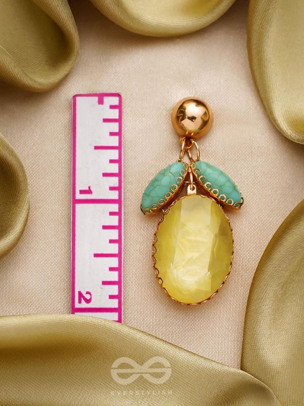 The Fruit of Love- Golden Embellished Earrings