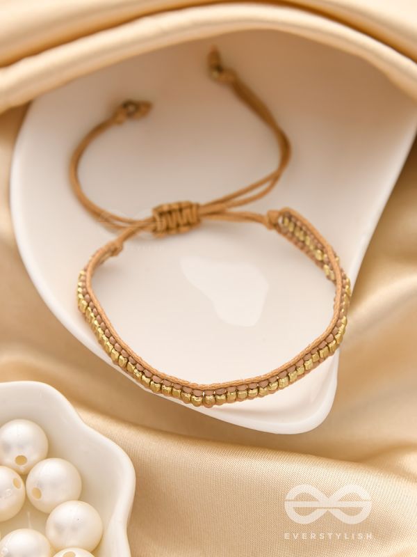 The Bronze Beauty- Beaded Knot Bracelet