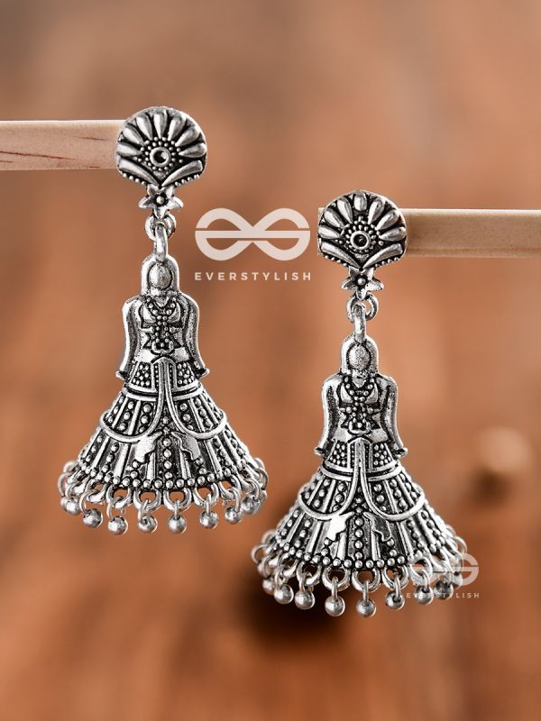 The Lady of Elegance - Oxidised Boho Jhumkas