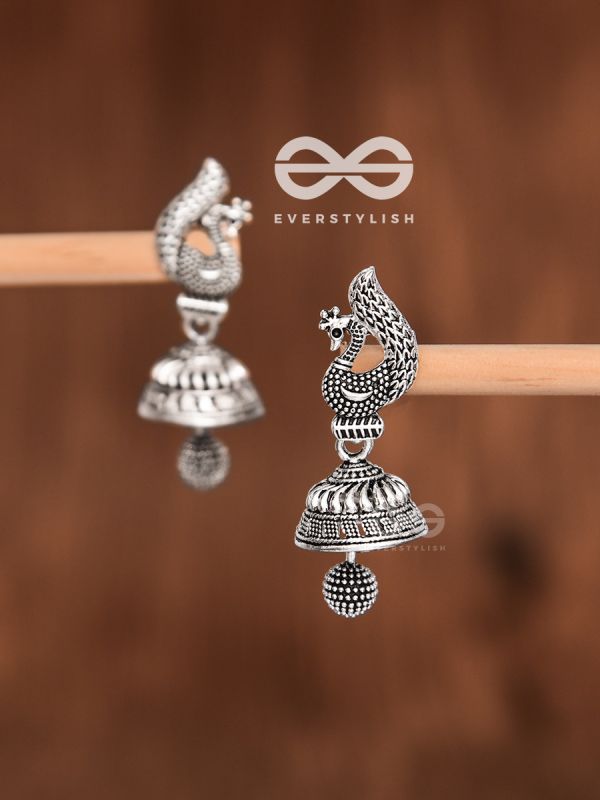 The Little Artsy Peacock bell Jhumkis