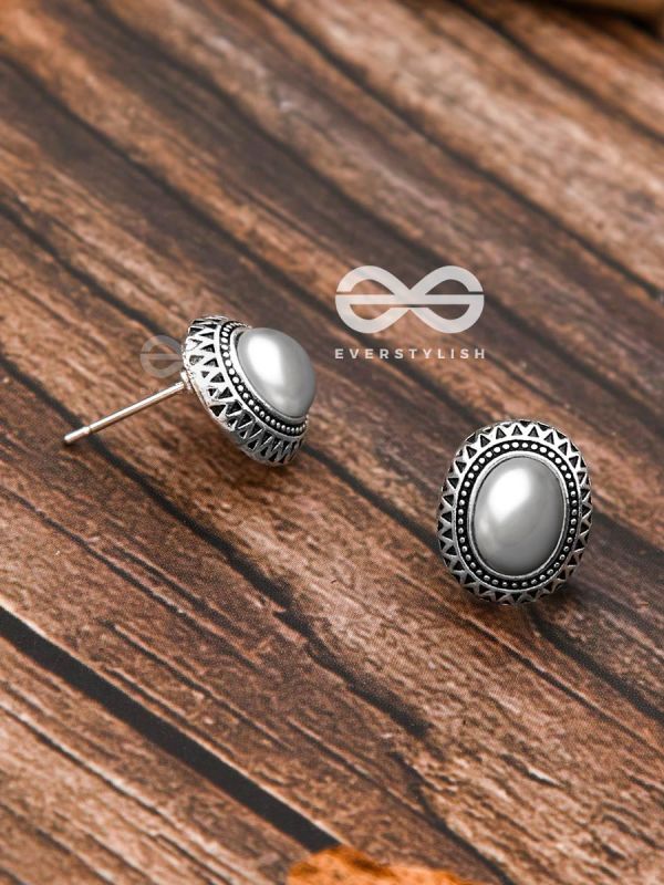 The Little Pearly Aztec Studs - Tiny Trinket Earrings
