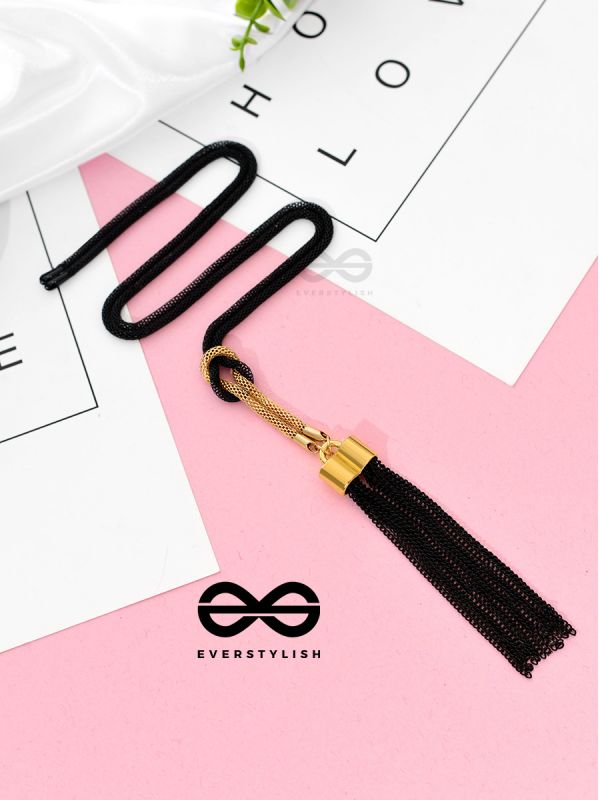 A Knotty Statement - Golden Long Neckpiece