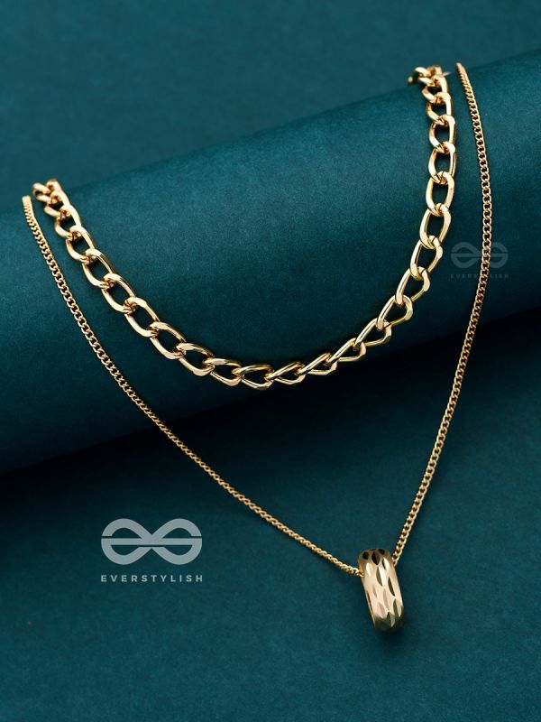 The Girl-Boss Statement - Golden Layered Neckpiece With Anti-Tarnish Coating 