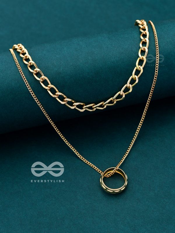 The Girl-Boss Statement - Golden Layered Neckpiece With Anti-Tarnish Coating 