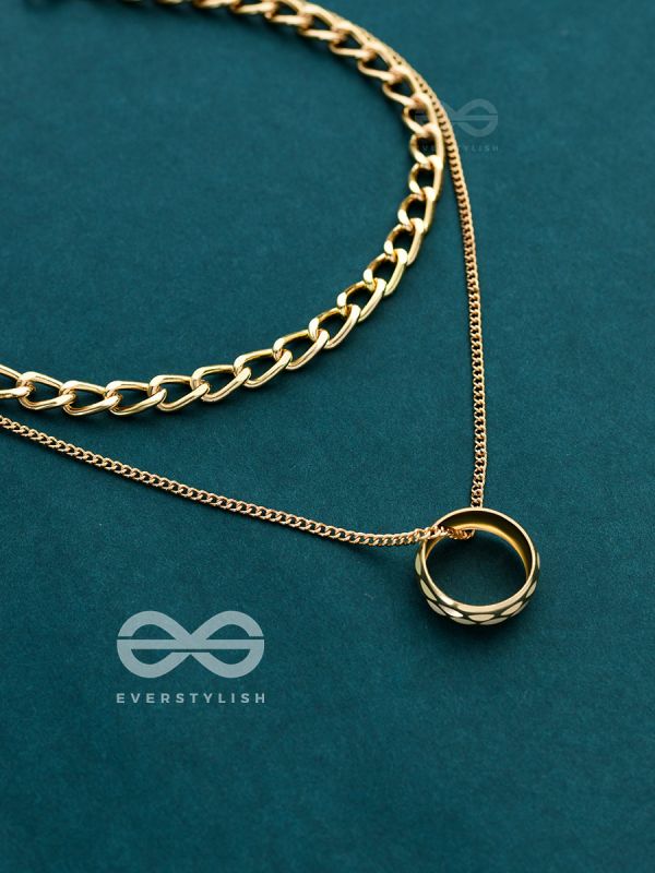 The Girl-Boss Statement - Golden Layered Neckpiece With Anti-Tarnish Coating 