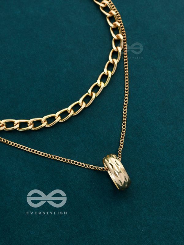 The Girl-Boss Statement - Golden Layered Neckpiece With Anti-Tarnish Coating 