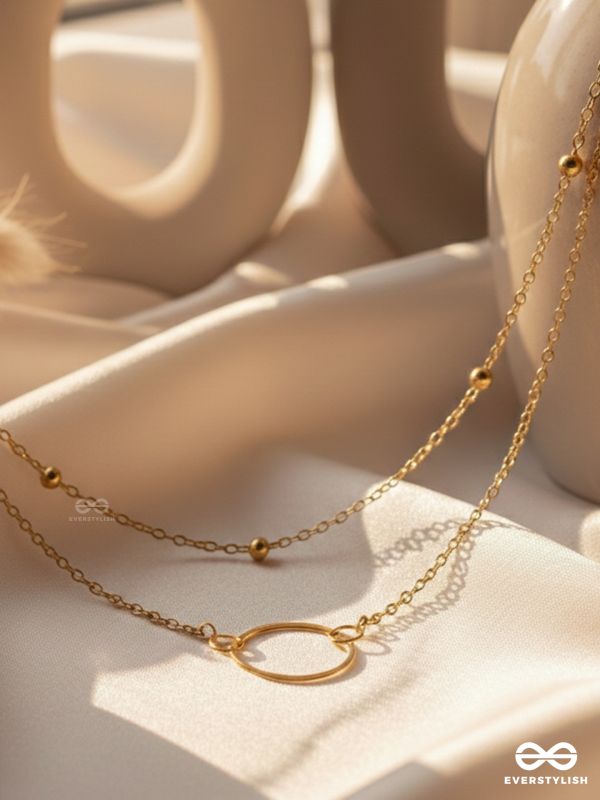 The Lavish Layers Of Elegance - Golden Multilayered Neckpiece With Anti-Tarnish Coating 