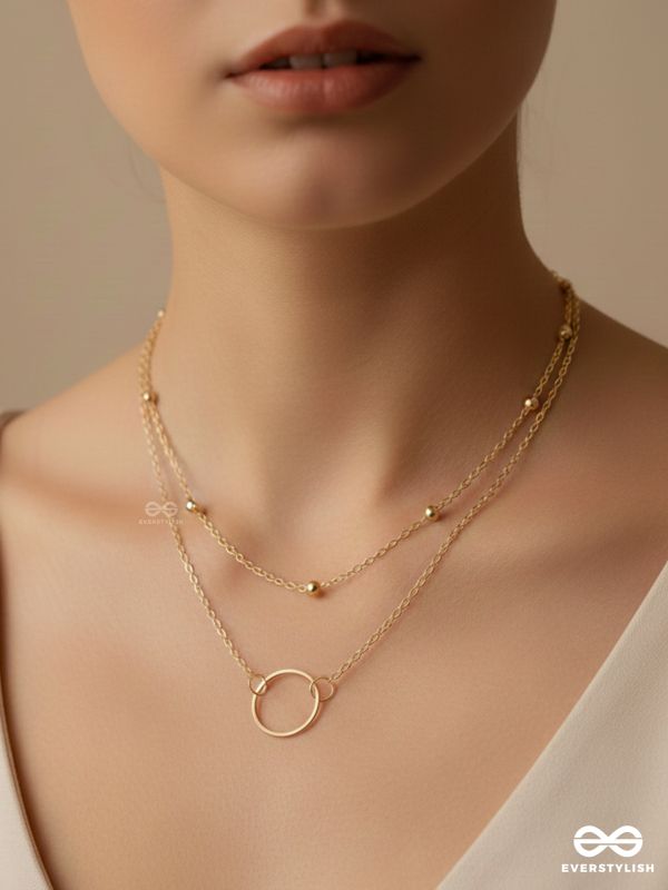 The Lavish Layers Of Elegance - Golden Multilayered Neckpiece With Anti-Tarnish Coating 