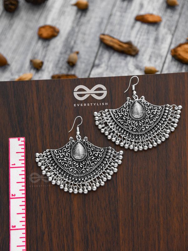 A Statement of Bohemian Elegance - Oxidised Boho Earrings