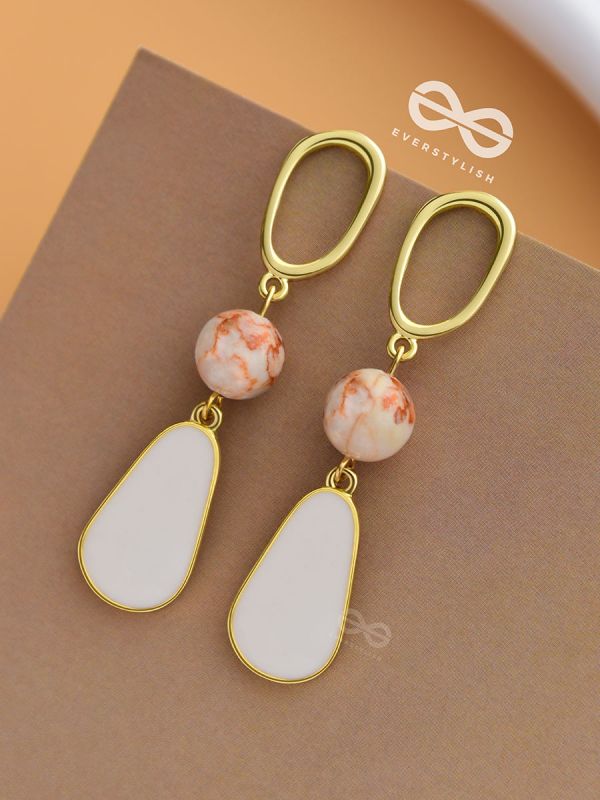 An Alluring Charm - Golden Statement Danglers