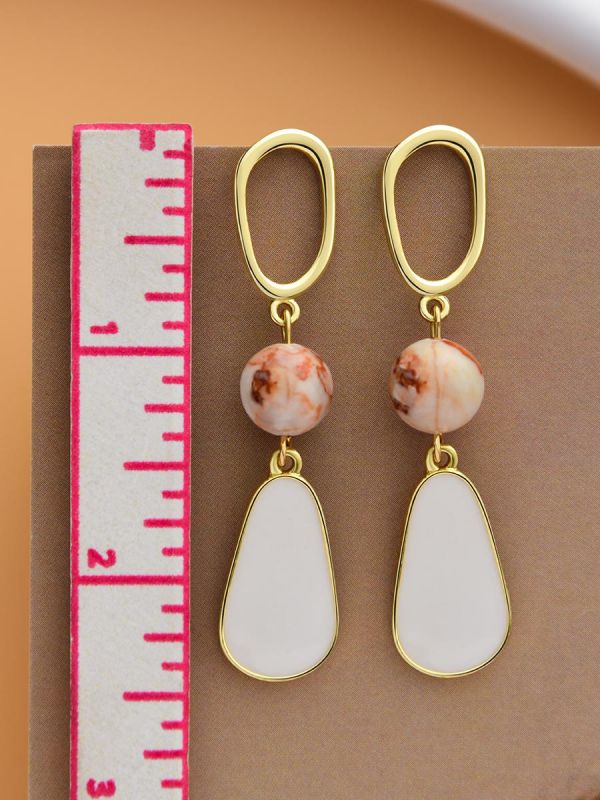 An Alluring Charm - Golden Statement Danglers