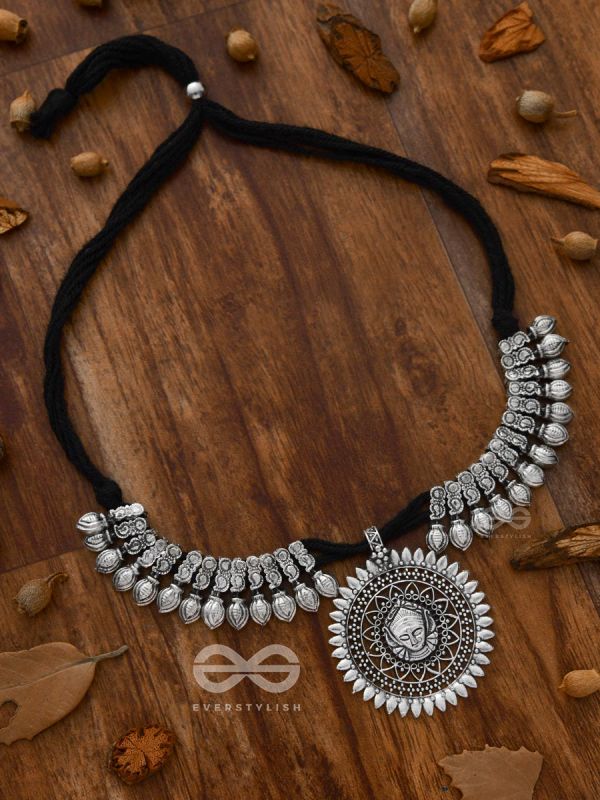 The Statement Durga Neckpiece - Oxidised Boho Collection