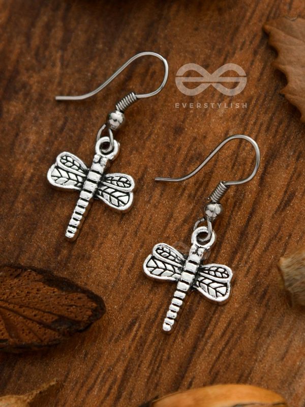 The Little Intricate Dragonflies - Tiny Trinket Earrings