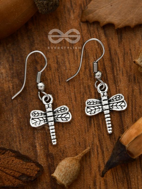The Little Intricate Dragonflies - Tiny Trinket Earrings