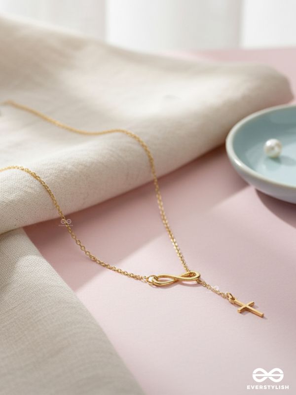 The Infinite Grace - Golden Statement Neckpiece With Anti-Tarnish Coating