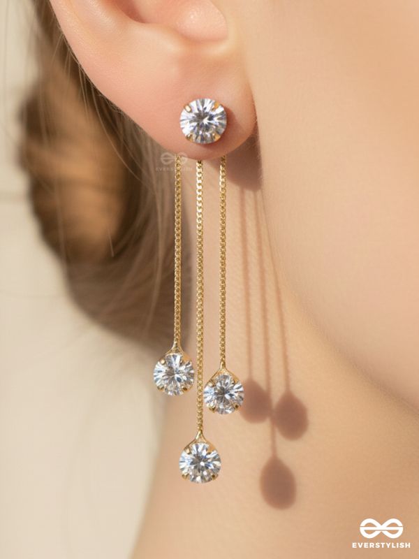 The Crystal Constellation - Statement Golden Earrings