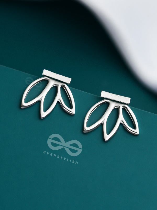 Don't Leaf Me - Silver Ear-Jackets