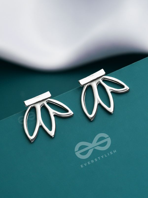 Don't Leaf Me - Silver Ear-Jackets