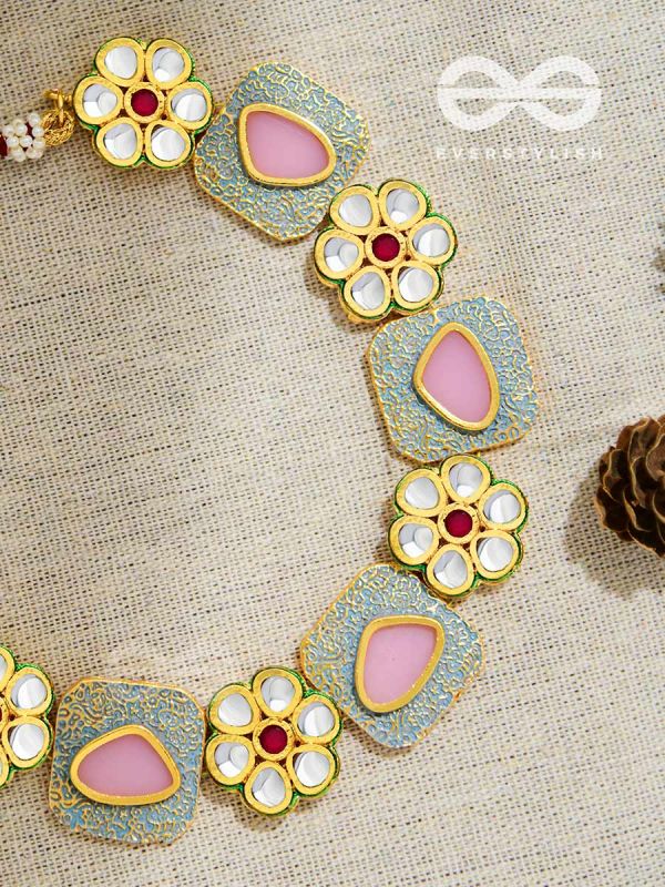 The Royal Indulgence - Statement Golden Set of Neckpiece and Earrings