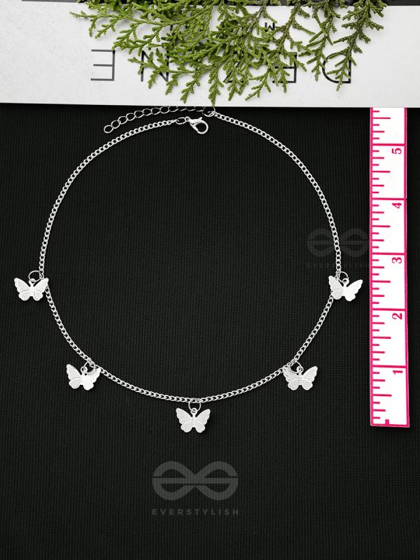 The Beguiling Butterflies - Statement Silver Neckpiece