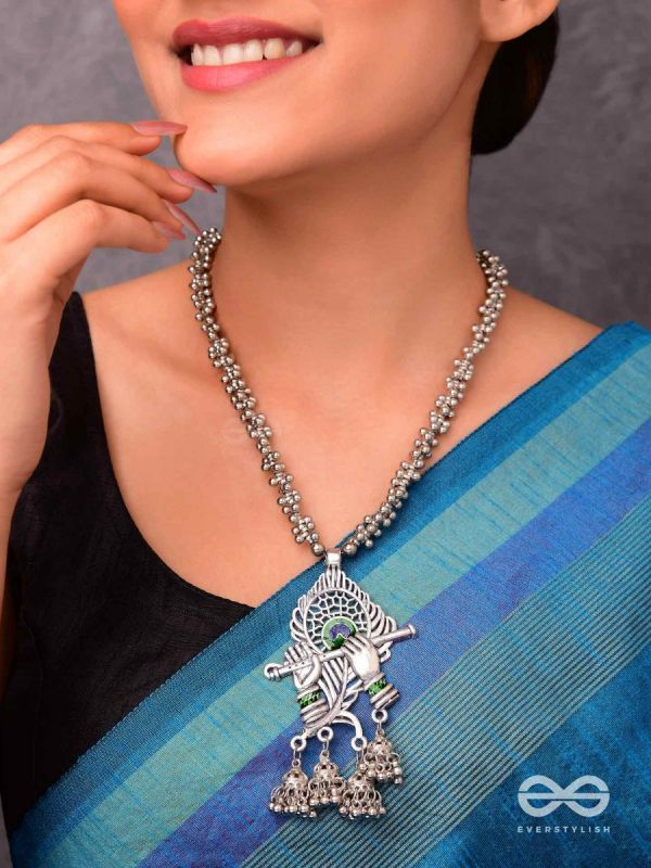 The Charismatic Krishna - Statement Ethnic Enamelled Neckpiece