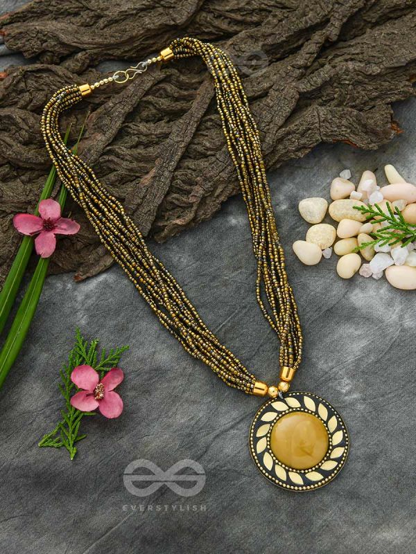 The Timeless Elegance- Beautiful Beaded Neckpiece (Dijon)