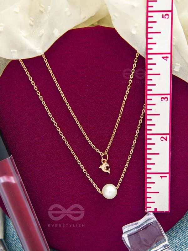 The Aquatic Wonders - Golden Layered Neckpiece With Anti-Tarnish Coating 