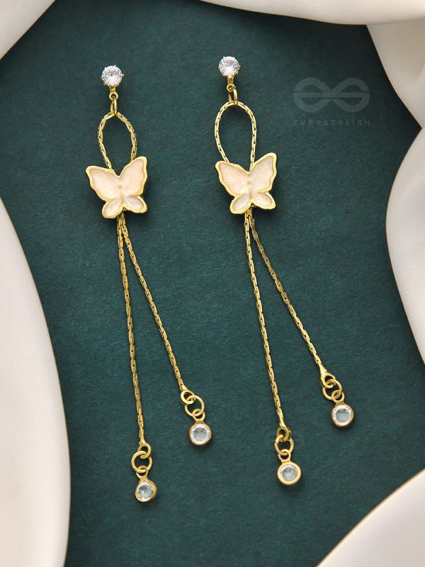 The Social Butterfly- Golden Statement Earrings