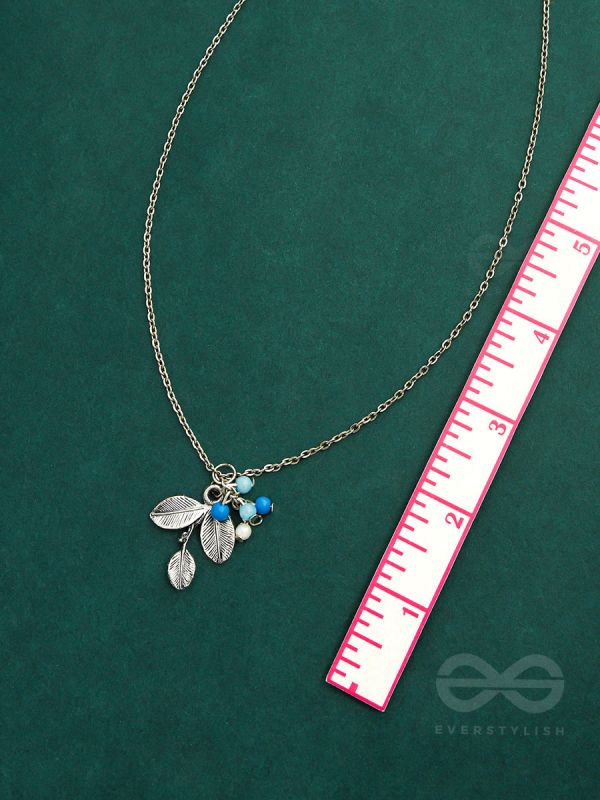 Frozen Forest- Silver and Blue Beads Necklace