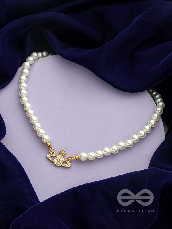The Crown of Glory- Golden Pearl Necklace