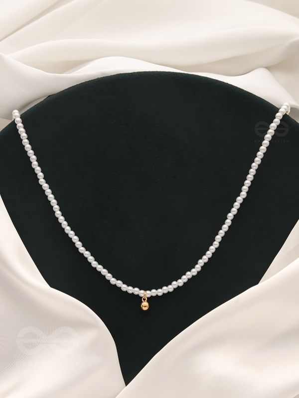 The Gold Drop- Golden Pearl Necklace