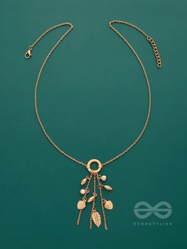 Joys Of Spring- Elegant Golden Necklace With Anti-Tarnish Coating 