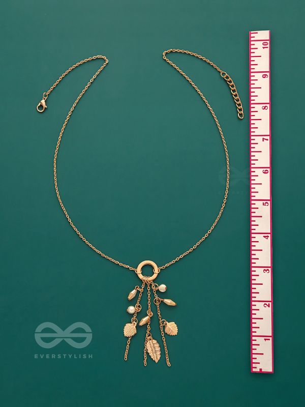 Joys Of Spring- Elegant Golden Necklace With Anti-Tarnish Coating 
