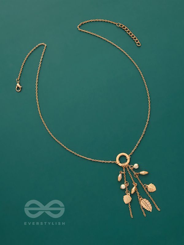 Joys Of Spring- Elegant Golden Necklace With Anti-Tarnish Coating 