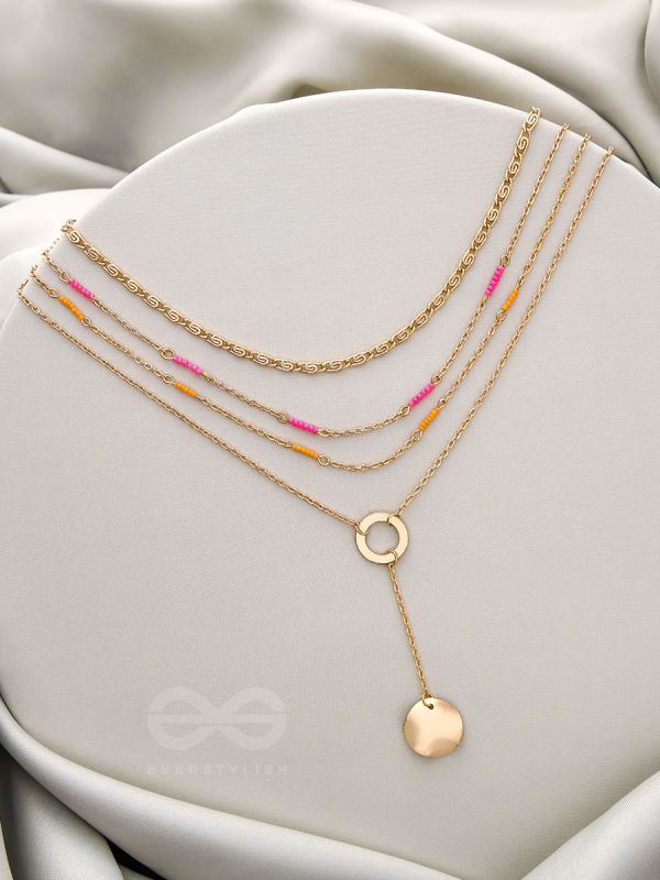 The Paradise Lanes- Golden Beads Layered Necklace