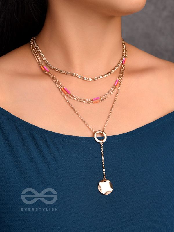 The Paradise Lanes- Golden Beads Layered Necklace