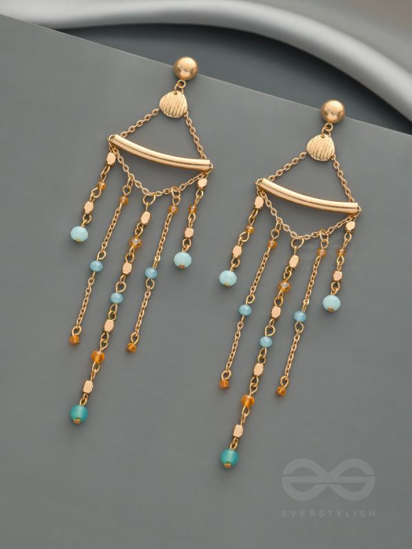 The Majestic Chandelier- Golden Statement Earrings