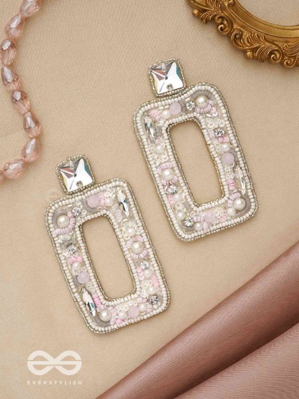 Avaroha- The Heavenly- Stones, Sequins and Pearls Embroidered Earrings