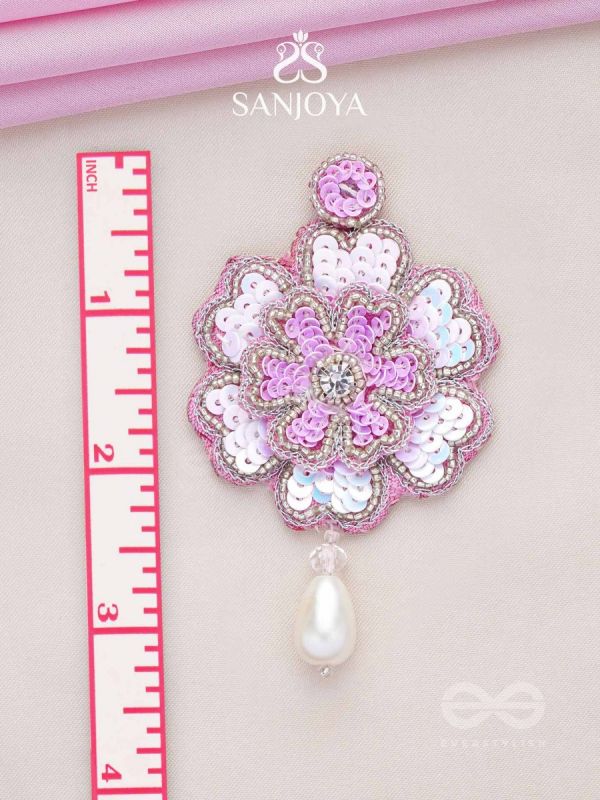 Animisa- The Bloom- Stones and Sequins Embroidered Earrings 