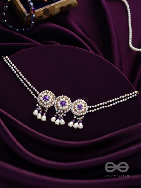 Prasidika- The Beautiful Garden- Stones and Pearls Embroidered Necklace