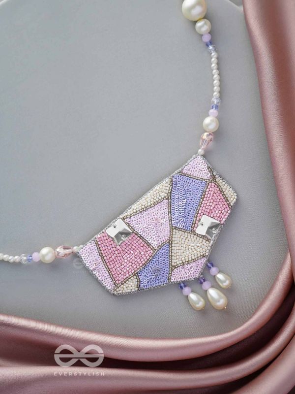 Niryatr- The Beautiful Meadow- Pearls, Sequins and Beads Embroidered Neckpiece