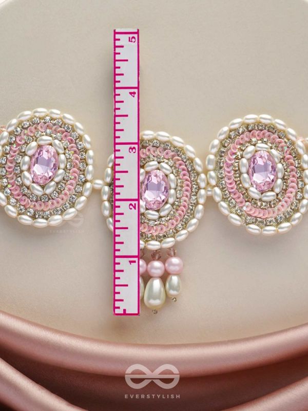 Avaarya- The Enchanting- Stones, Pearls and Sequins Embroidered Choker Necklace 