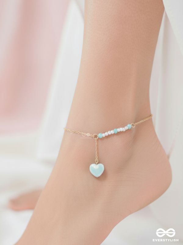 The Heart's Desire- Golden Beads Anklet