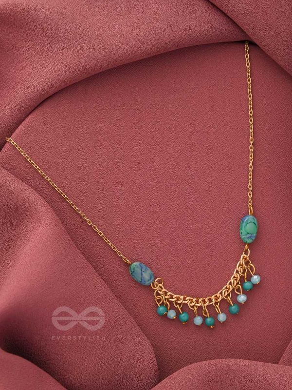 The Pearly Smile- Golden Beads Necklace With Anti-Tarnish Coating