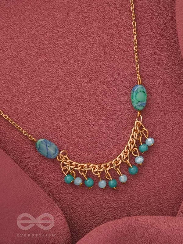 The Pearly Smile- Golden Beads Necklace With Anti-Tarnish Coating